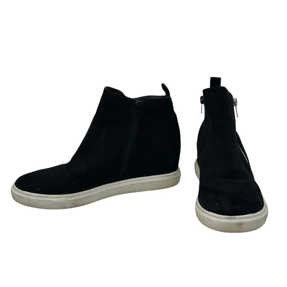 Madden Girl Piperr Black Faux Suede Zipper Up Ankle Boots 8.5 M